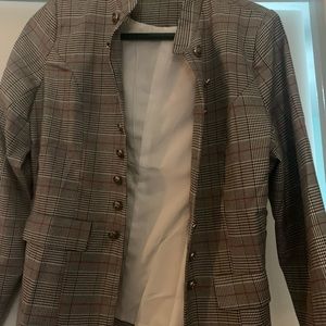 NWOT open front jacket, double breast look